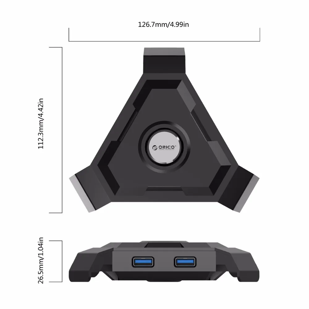 ORICO LH4-U3 4 порта USB3.0 концентратор 5 Гбит/с 1 м кабель для передачи данных с управлением кабелем мыши и 4 порта USB2.0 концентратор(без адаптера питания