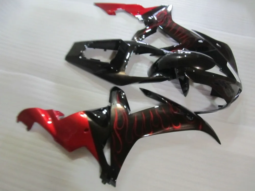 Красное пламя блестящий черный Обтекатель kit для YZFR1 02 03 YZF R1 2002 2003 yzfr1 YZF1000