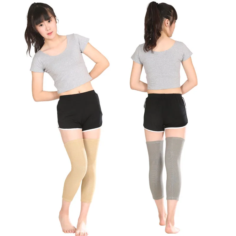 1 пара эластичных спортивных длинных наколенников для поддержки колена защита