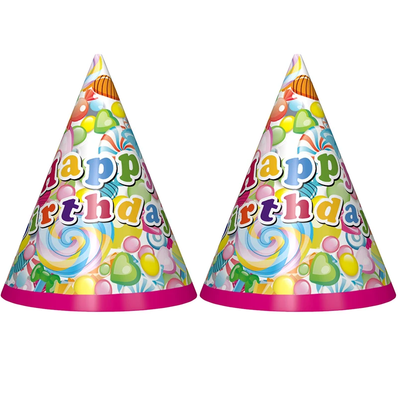 Birthday 6 шт./партия милые строительные машины бумажные шляпы Мультяшные автомобили подарочная упаковка шляпы для детского дня рождения вечерние поставки - Цвет: Birthday
