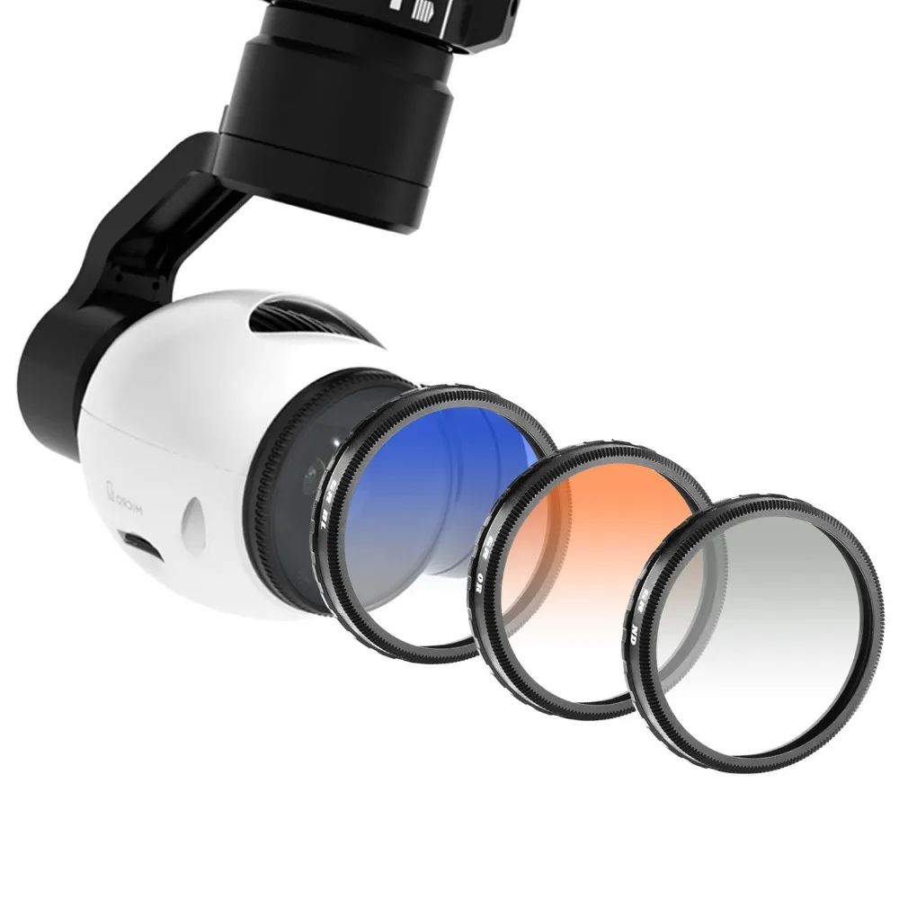 Neewer 3 шт. DJI Набор фильтров для OSMO/Inspire 1 Градуированный цветных фильтров: ND8 +