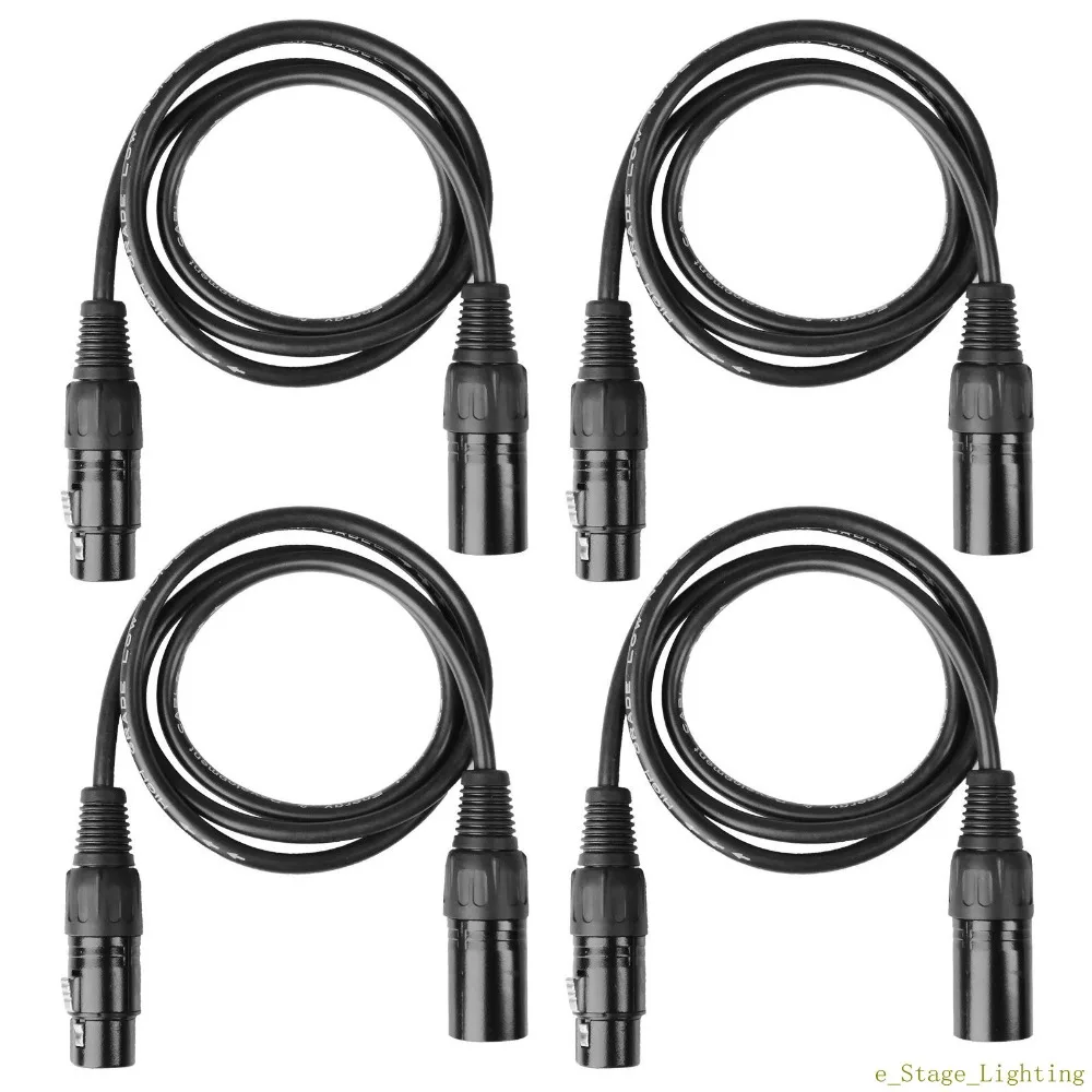 3-контактный 1 м 3 фута DMX кабель DJ сценисветильник световой XLR штекер-гнездо | Лампы