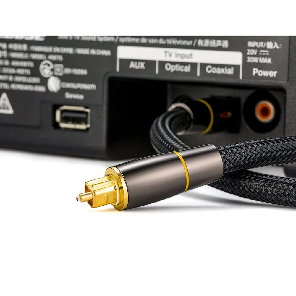 SPDIF Audio Cable Digital CD Connect Coaxial Optical DVD Amplifier Transfer Lossless Black Flexible High Speed For Sound Bar |