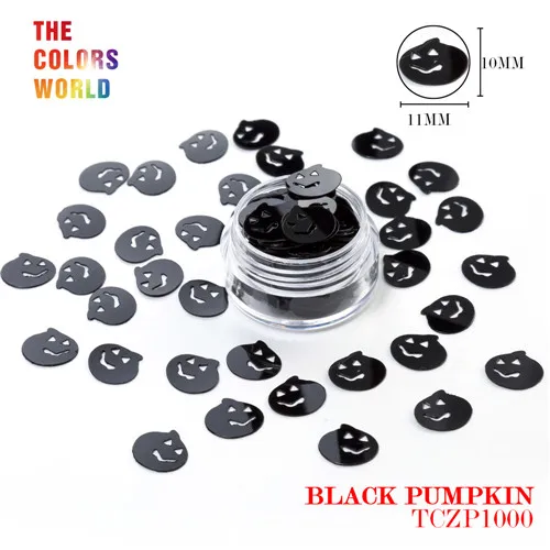 Black Pumpkin 200g TCT-195 Хэллоуин блестки большой размер Хэллоуин Праздник ведьма украшение призрак боди-арт ручная работа DIY Facepainting ремесла украшения - Цвет: Black Pumpkin 200g