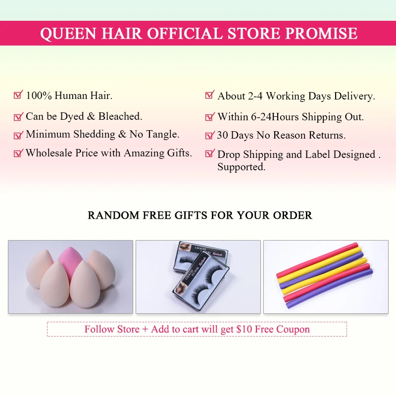 

Queen Hair Products Brazilian #613 Blonde Body Wave 100% Human Hair Weave 12''-24''Inche Bundles Machine Double Weft Remy Hair