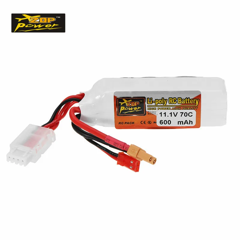 Высокое качество ZOP Power 11 1 В 600 мАч 70C 3S аккумуляторная Lipo батарея JST XT30 разъем для