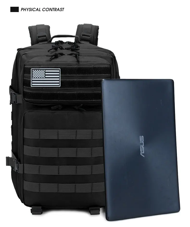 50L Military Tactical Backpack Molle Army Assault Bag Hiking Camping Hunting Backpack Outdoor Waterproof Big Bag Travel Rucksack