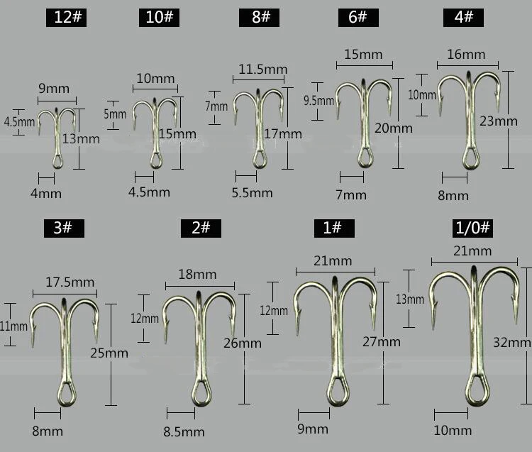 10 шт. рыболовный крючок 12#10#8#6#4#3#2#1/0#2/0#3/0# рыболовные аксессуары из высокоуглеродистой стали тройной рыболовный крючок