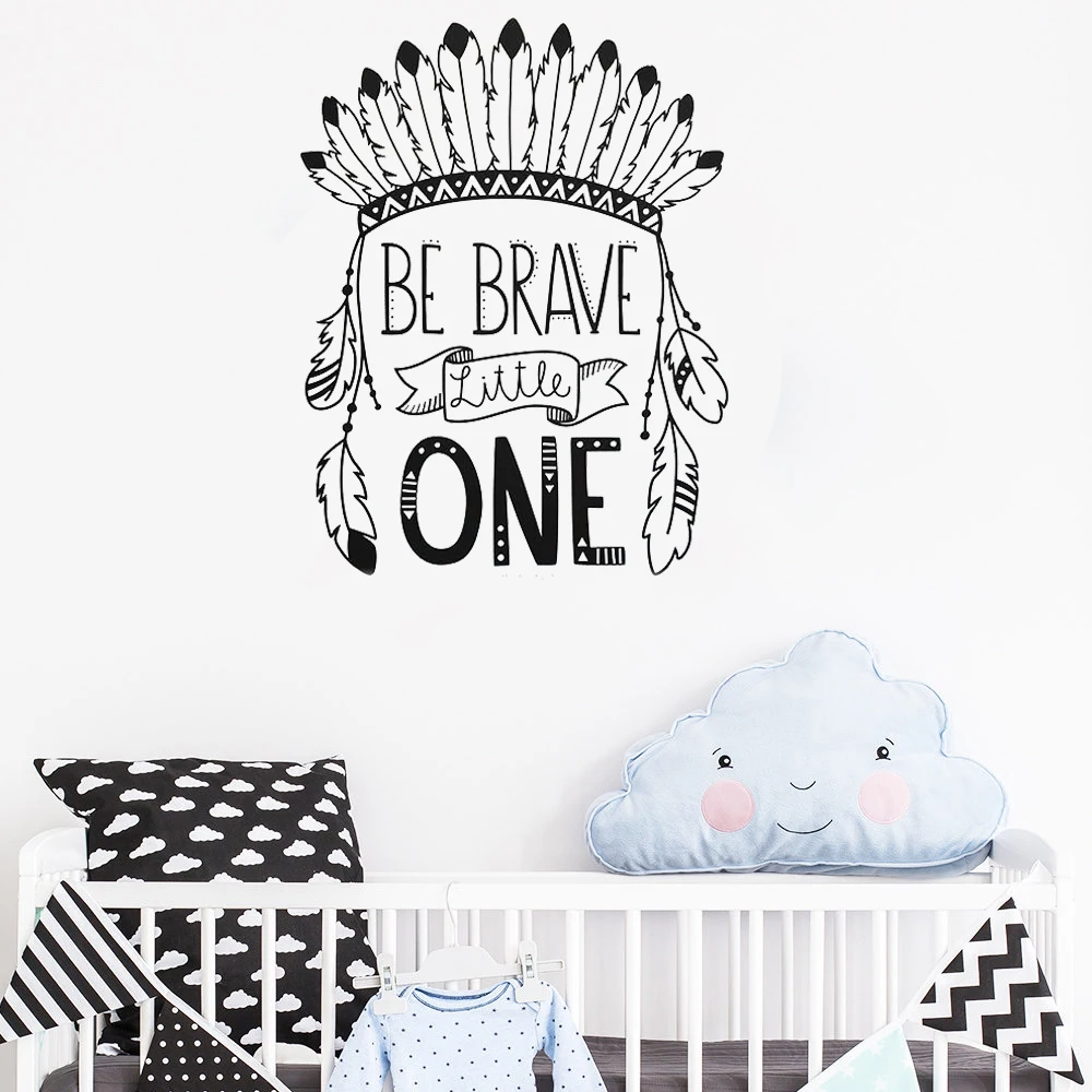 

Be Brave Little One Wall Decal Quotes Vinyl Removable Cute Wall Stickers For Kids Room Nursery Home Decor Wallpaper Mural LA994