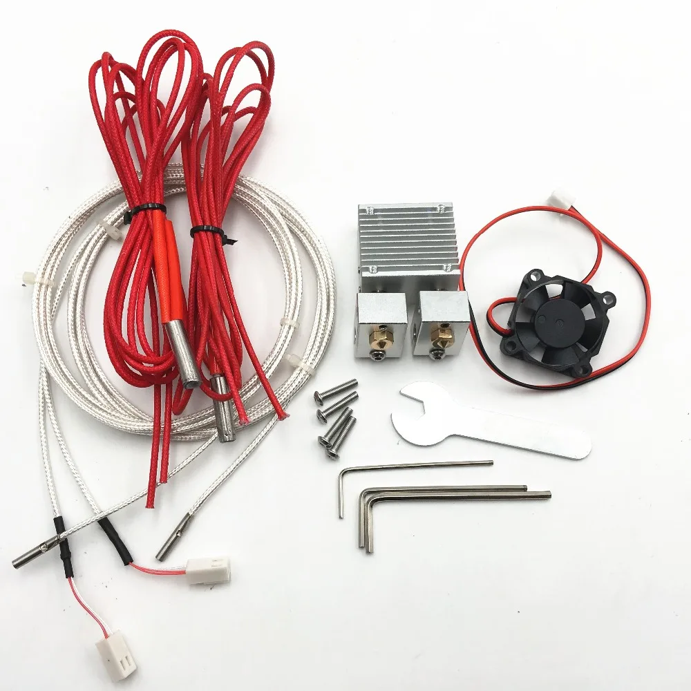 Экструдер Funssor Chimera Plus 2 в Out двухцветный цельнометаллический комплект Hotend