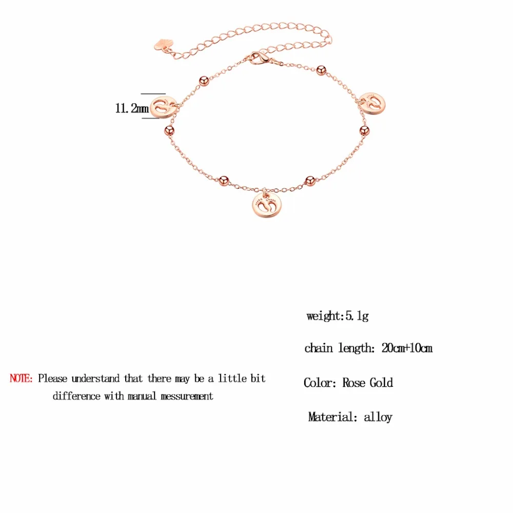 Чандлер Для женщин след браслет цепочка на лодыжку &quotсобачья лапа&quot босиком