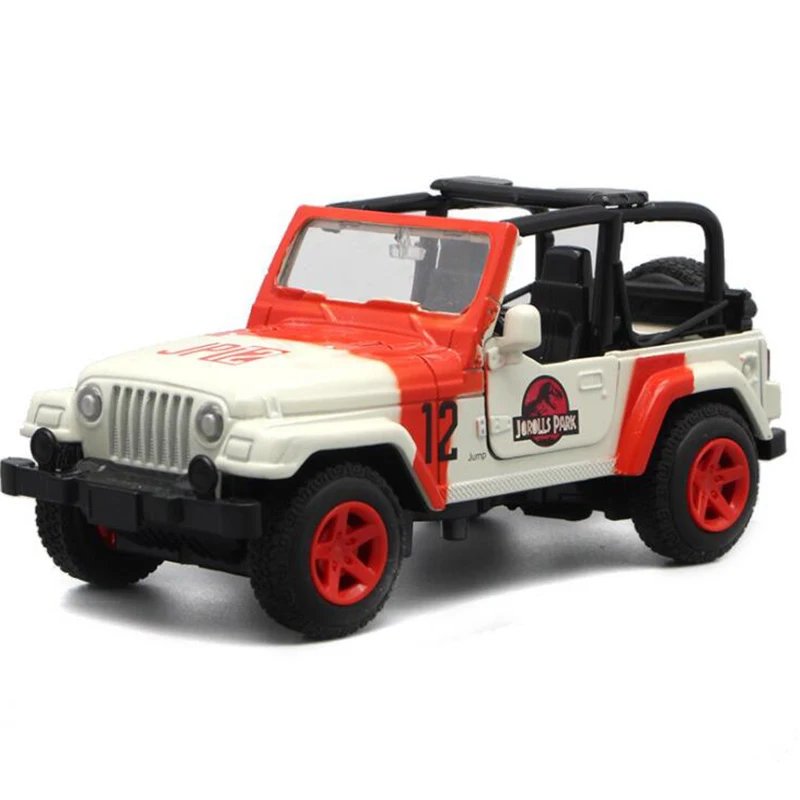 15,5 см 1/32 масштаб сплав металл литье под давлением Jeep Wrangler Парк Юрского периода внедорожник авто Модель автомобиля игрушки для детей подарки коллекция