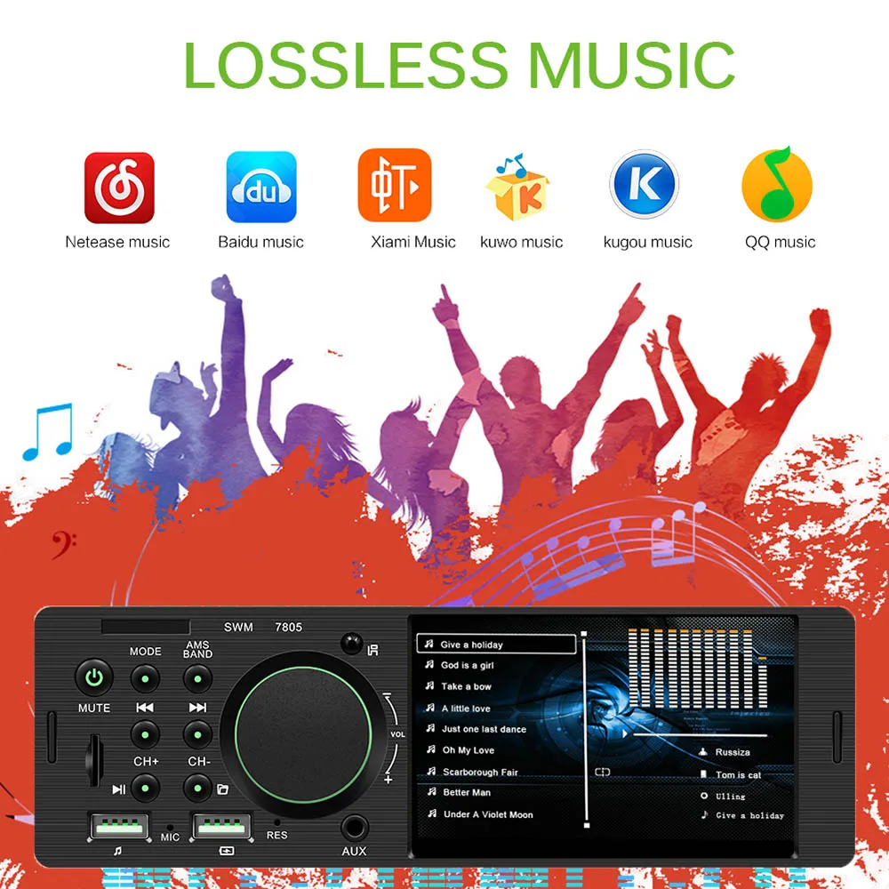 4 1 дюйма Автомобильный MP5 плеер FM Радио сенсорный экран USB Bluetooth приемник