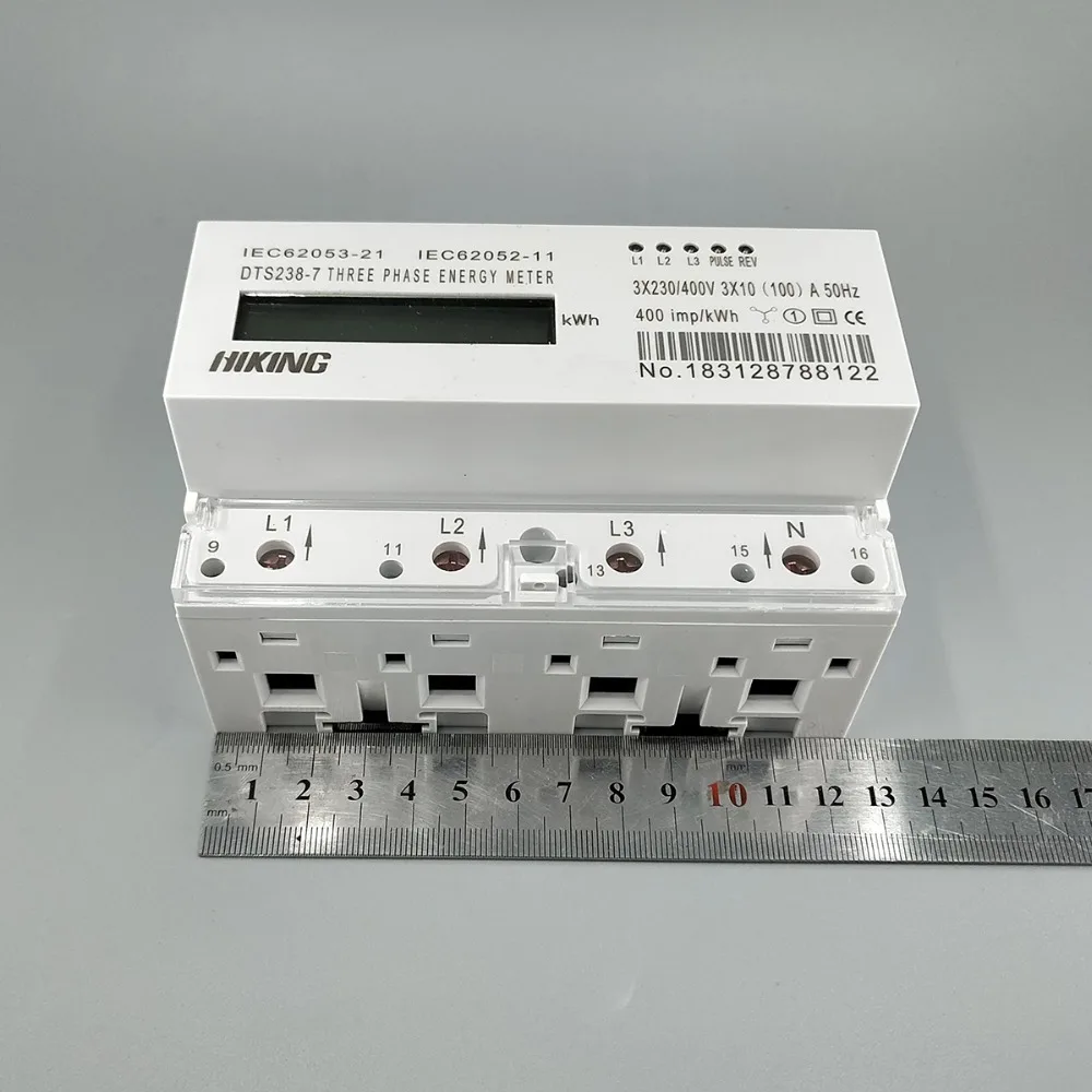 10(100) A 3*230 V/400 V 50 HZ Трехфазный din-рейка кВт-ч Ватт час din-рейка счетчик энергии lcd