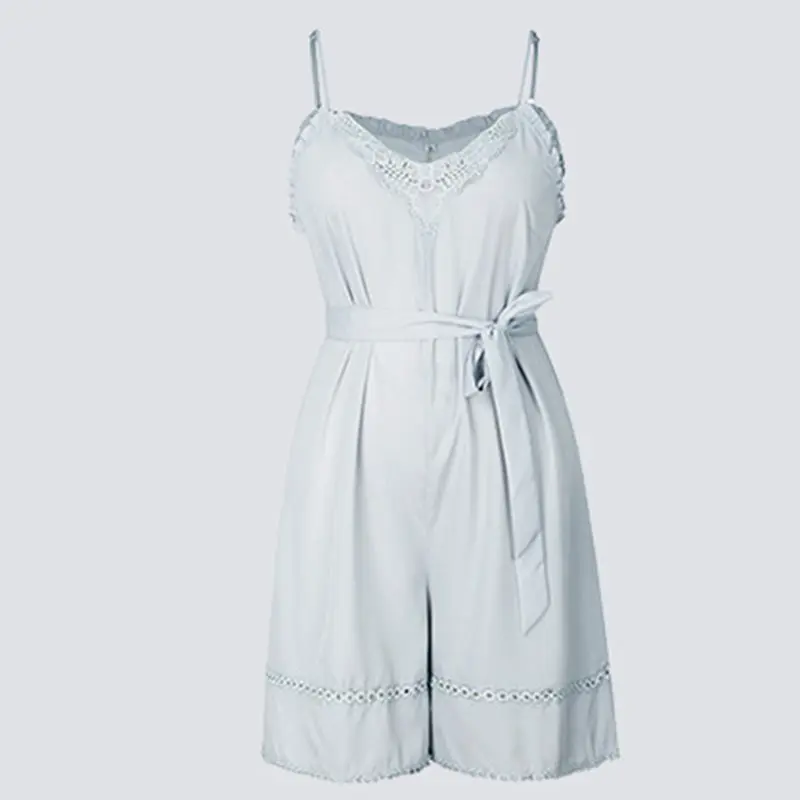 Летний женский комбинезон большого размера с открытой спиной сексуальный