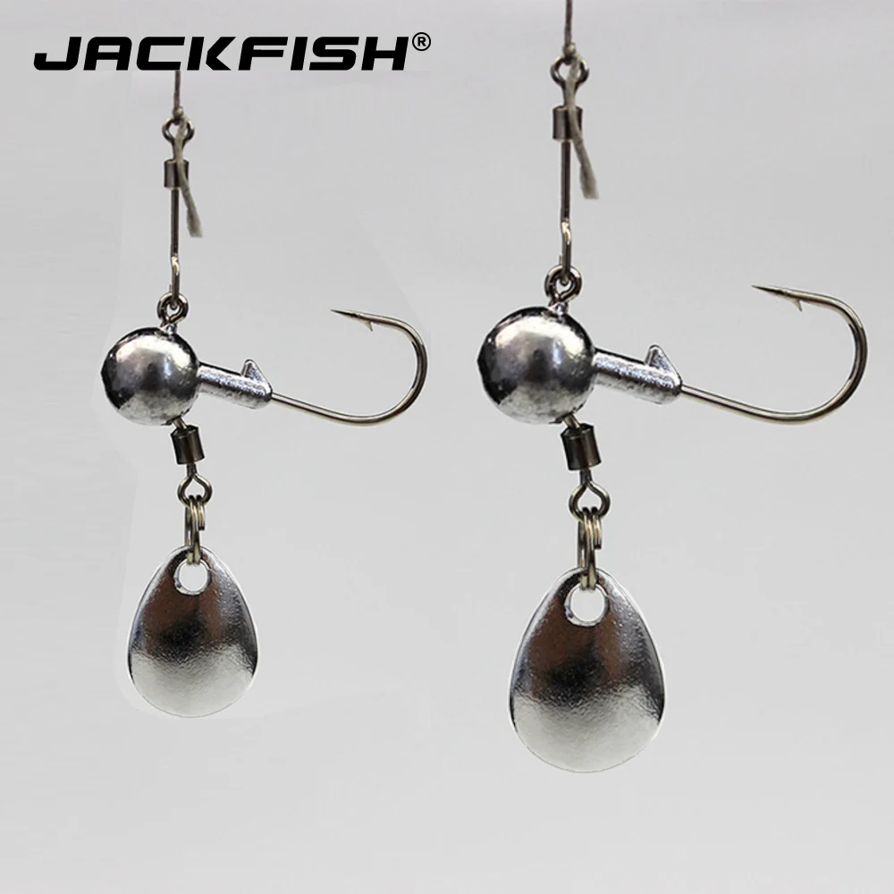 Рыболовный крючок JACKFISH со свинцовой мормышкой и блёстками 2 г/4 г 5 шт./лот крючки