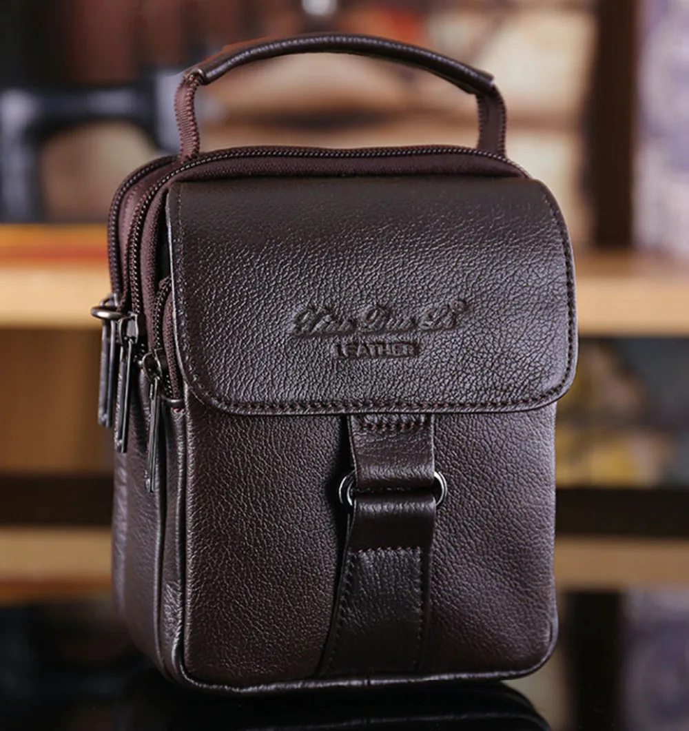 Мужская сумка мессенджер через плечо из натуральной воловьей кожи| |