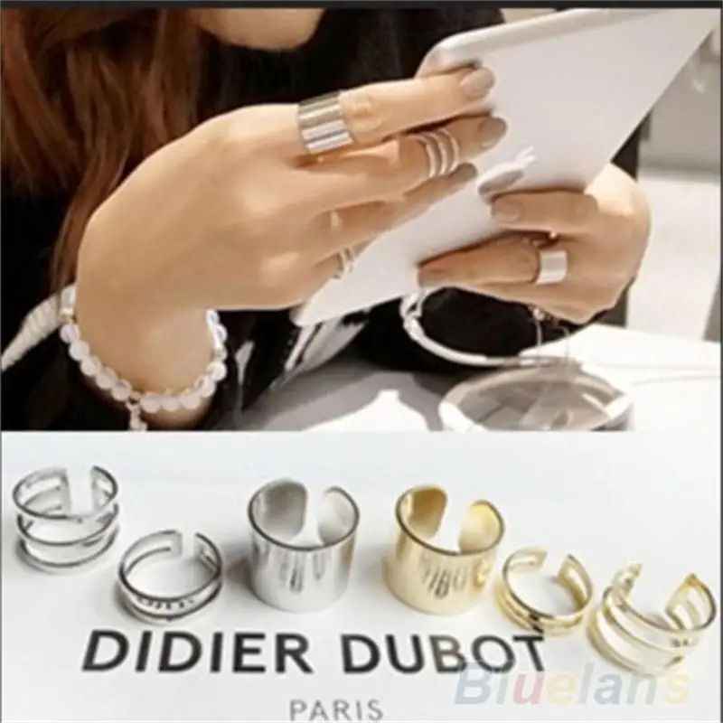 3 шт./компл. обручальные кольца Модный верх пальца Над пальцем средней длины