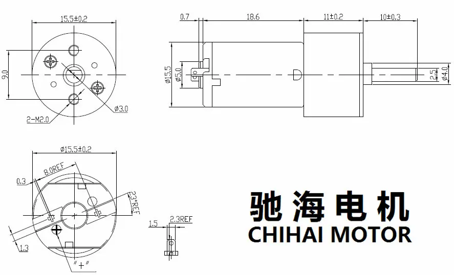ChiHai мотор CHR-GM16-030PA постоянный магнит миниатюрный DC металлический зуб для снижения скорости двигателя 3v 6v 12v