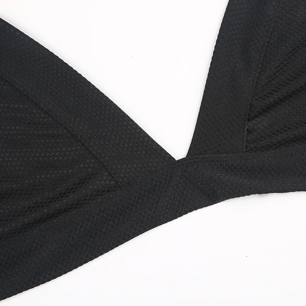 HYH HAOYIHUI сплошной черный цвет купальник с поясом v образным вырезом задняя панель