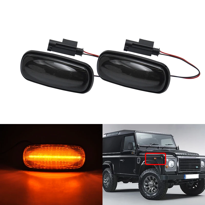 Прямая подходит для Land Rover Defender Td5 freelander Discovery2 дыма прозрачная Янтарная светодиодные сигнальные огни лампы