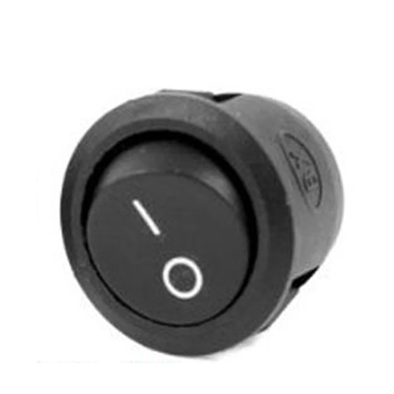 2 шт. мини кулисный переключатель вокруг Черного 15 мм 1 полюс автомобиля 12 В DC 230 6A