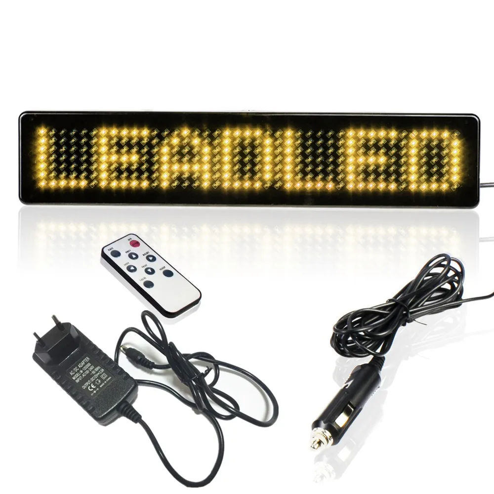 Светодиодная панель для прокрутки желтая 12 В 220 В|car led sign|led signscrolling display board |
