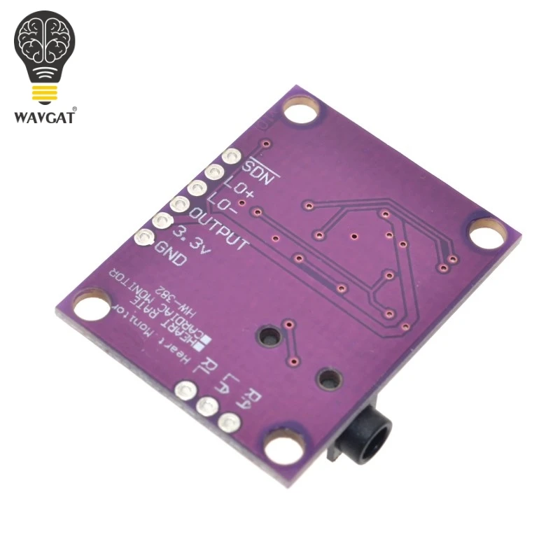 WAVGAT AD8232 Physiological Measurement Heart Pulse ECG Bio Monitor Sensor Module Board Hot Sale | Электронные компоненты и