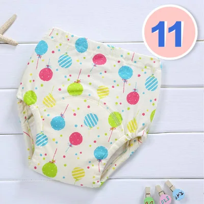 Reusable Baby Potty Training Pants Waterproof Infant Boys Girls Underwear Panties Cotton Washable Nappies Cloth Diapers - Цвет: 11