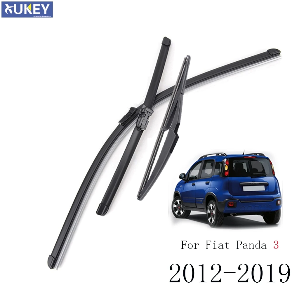 Xukey 3 шт. Передние Задние задние щетки стеклоочистителя для Fiat Panda MK3 2013 2012