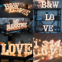 26 letters white led night light marquee sign alphabet lamp for birthday new year valentines day decoration