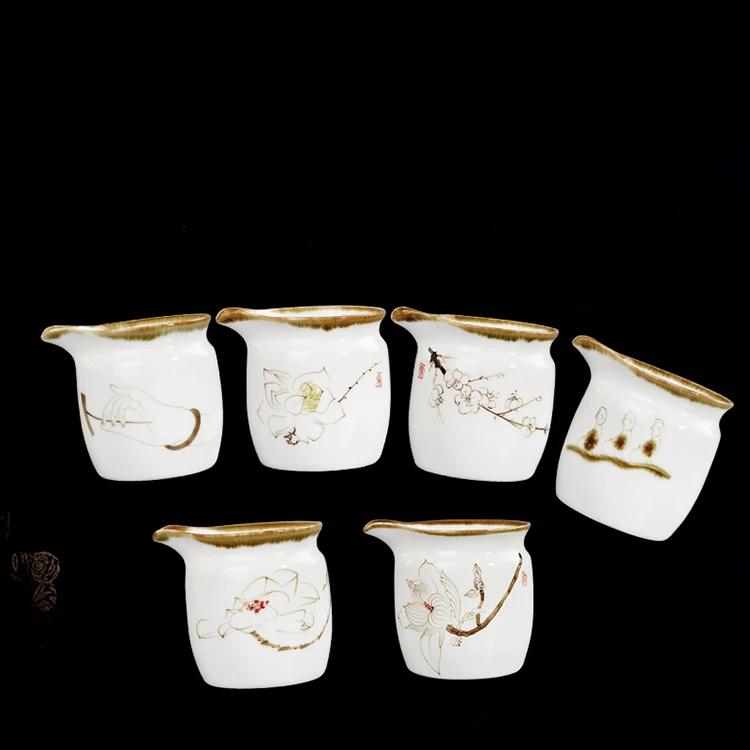 Винтажный фарфоровый чайный набор кунг фу с ручной росписью 200 мл|set tea cup|kung fu