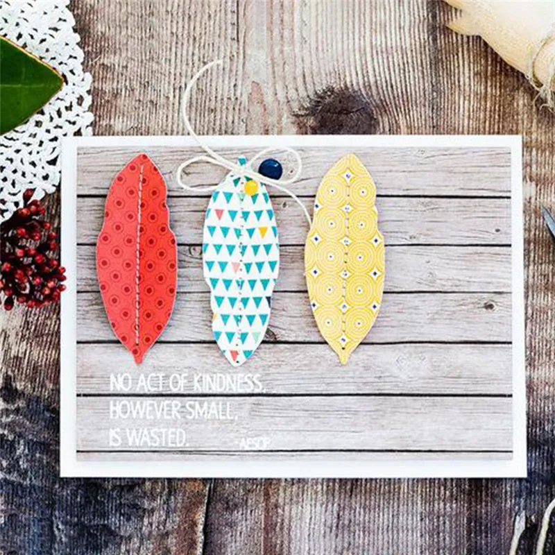 Eastshape листья четкие штампы и скрапбукинг оттиск пера ремесла Набор для