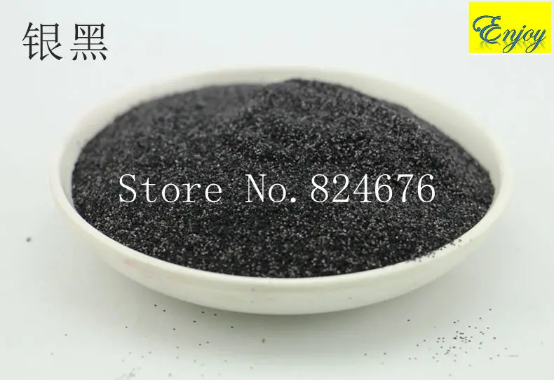 Блестящий порошок черного цвета обычная серия 500 г/пакет сделай сам тени для век