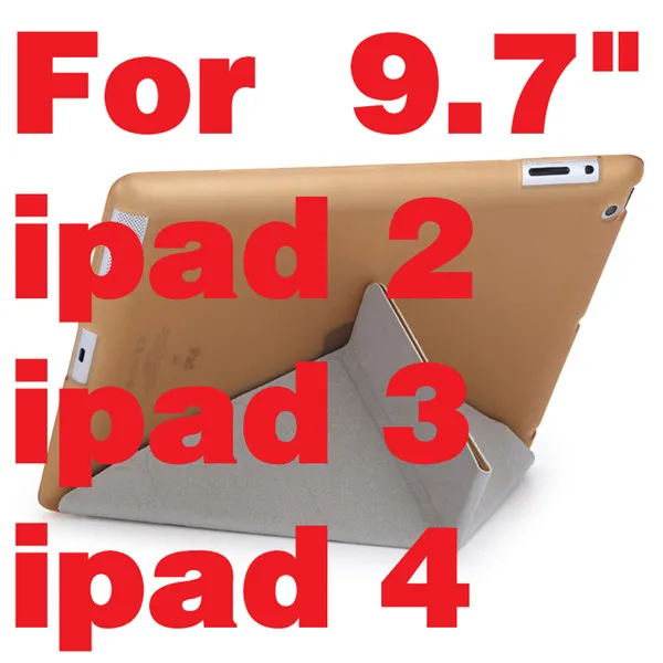 gold Чехол для ipad 2/3/4 ультра тонкий из искусственной кожи подставка мягкая задняя крышка 6 раза флип смарт-чехол для apple ipad mini 1/2/3 стол чехол мини - Цвет: gold