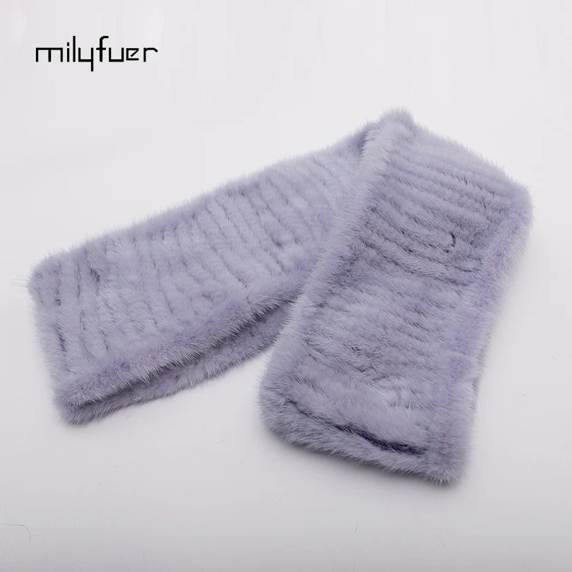 Milyfuer реального норки Мех животных Для женщин воротник из натуральной Дамы шарф