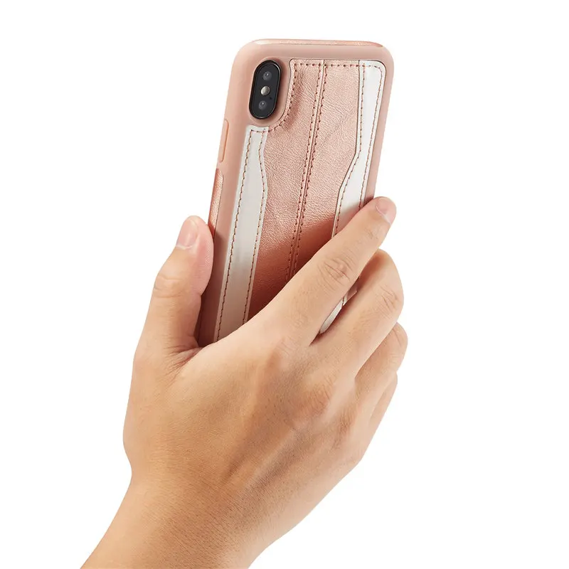 Роскошный чехол из искусственной кожи для iPhone 7 8 Plus тонкий жесткий X 5s SE 6 6s с