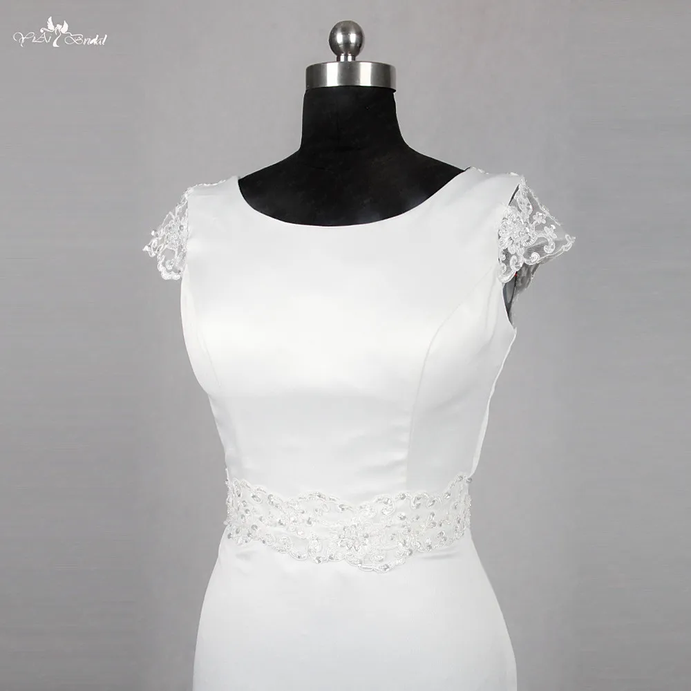 RSW1182 свадебное платье футляр с вырезом лодочкой и v образным на спине Vestido De Noiva