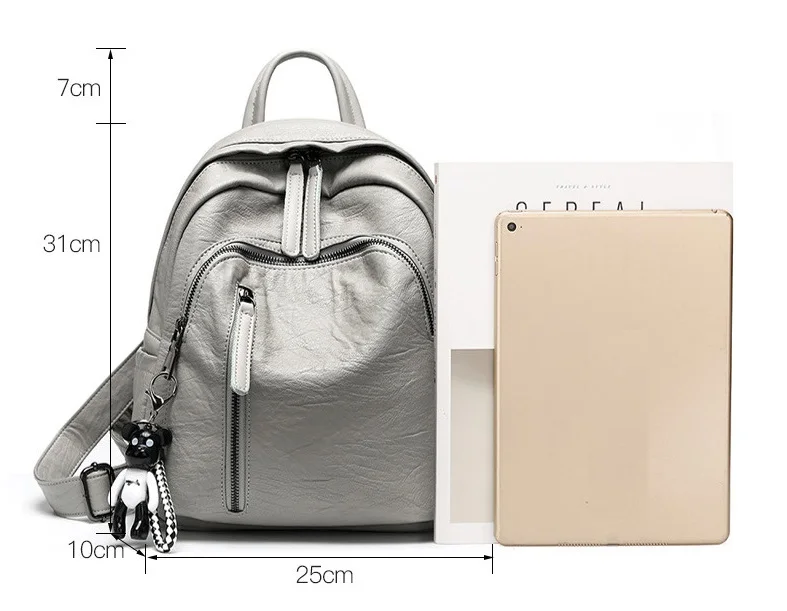 Модный женский рюкзак кожаный сумка на плечо для девушек повседневные сумки