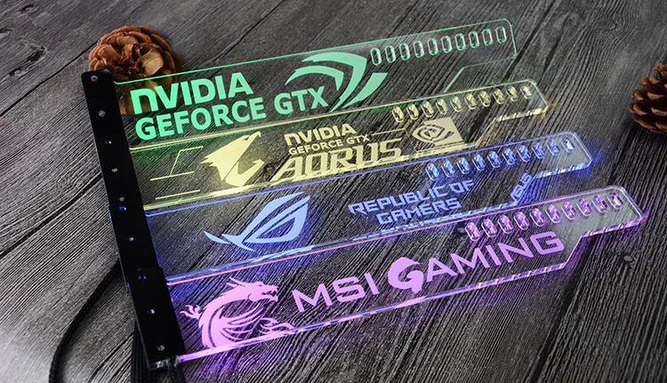 Акриловый кронштейн для крепления GPU карты размером 280*45*6 мм используется для фиксации видеокарты 5050 RGB светильник для подключения AURA 4PIN 5050 RGB коннектор