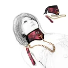 Ошейник-поводок для БДСМ camaTech из искусственной кожи, с мягкой подкладкой, для осанки, секс-игрушки