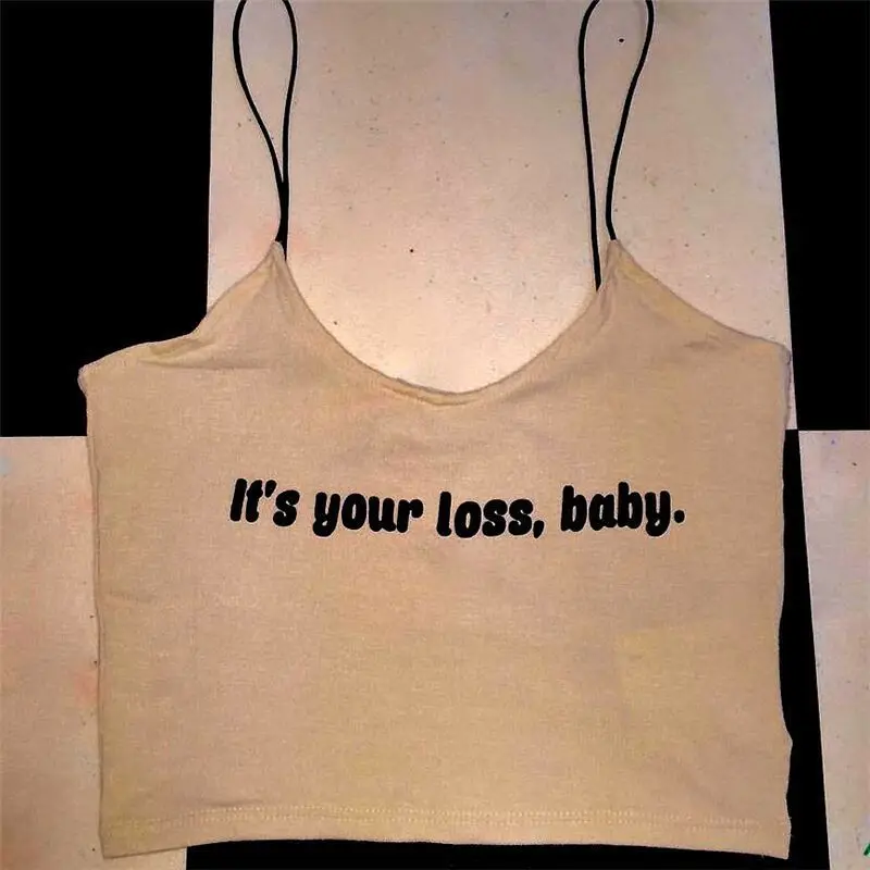 Женский топ без рукавов с принтом в виде букв на лето 2018 | Женская одежда