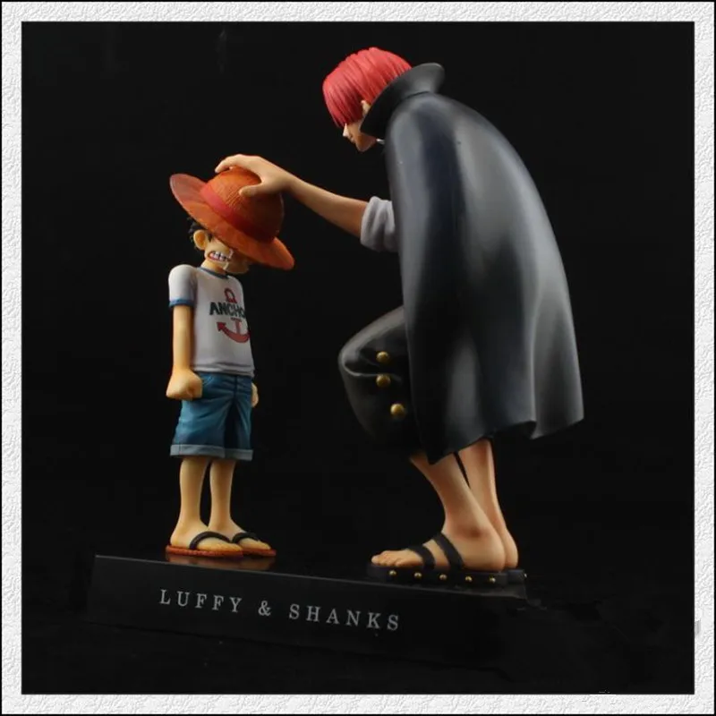 Высокое качество Аниме One Piece Monkey D Luffy & Shanks Рыжий 18 см ПВХ экшн коллекция Eiichiro Oda