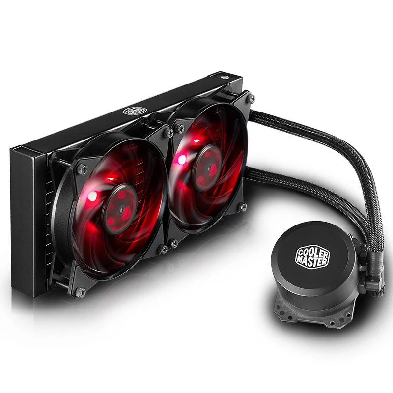 Кулер Cooler Master B120 B240 CPU кулер для воды 120 мм красный светодиод тихий вентилятор для Intel 1155 1156 2011 2066 AMD AM4 AM3 CPU жидкостное охлаждение