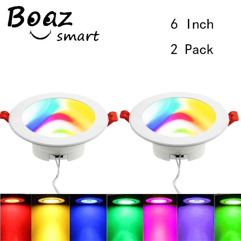BOAZ WiFi умный светодиодный светильник 6 дюймов 10 Вт RGB разноцветные лампы с