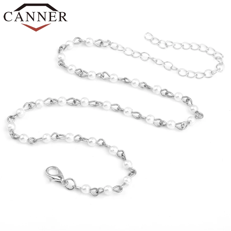 CANNER Простые Модные Белые бусы цепочка чокер короткое ожерелье имитация жемчуга