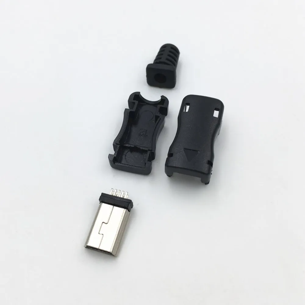 1 комплект DIY USB 2,0 Mini 10 Pin Мужской Разъем сварочный разъем 4 в 1 разъем адаптер Черный