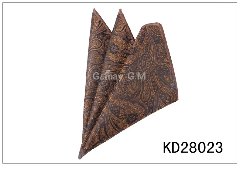 KD28023 Цветочный жаккардовые Для мужчин платок для подарка винтажные носовые платки Свадебный кармашек Полотенца платок для мужской костюм полотенце для сундуков 24x24 см - Цвет: KD28023