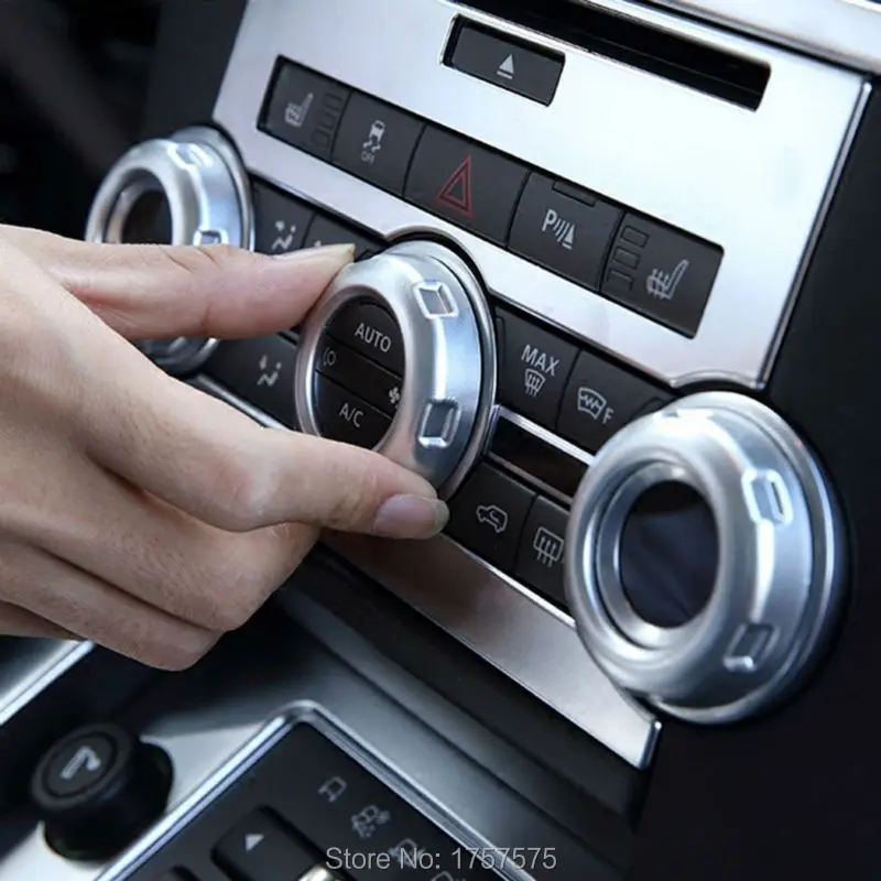 5 шт./компл. хромированные аксессуары для салона автомобиля кондиционер ручка