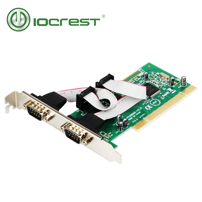 Чипсет IOCREST Moschip 9865 серийный контроллер PCI 2 RS232 db9 Com с низкопрофильным